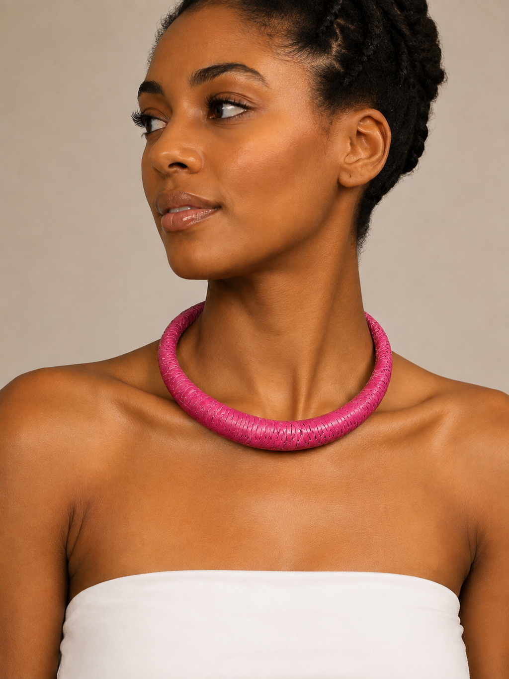 Tuareg Style Chunky (Standard) Woven Leather Necklace | Statement Jewelry | Ayo & Aye (Copy)