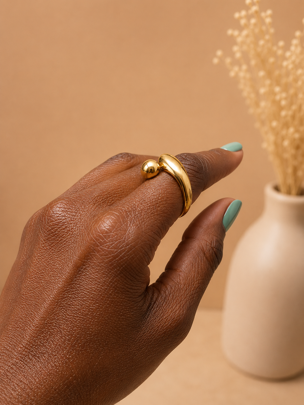 Duet Ring - Solid Brass