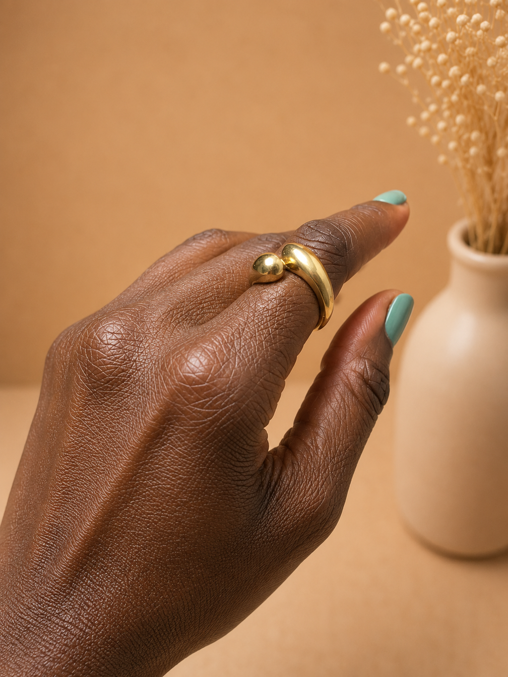 Duet Ring - Solid Brass