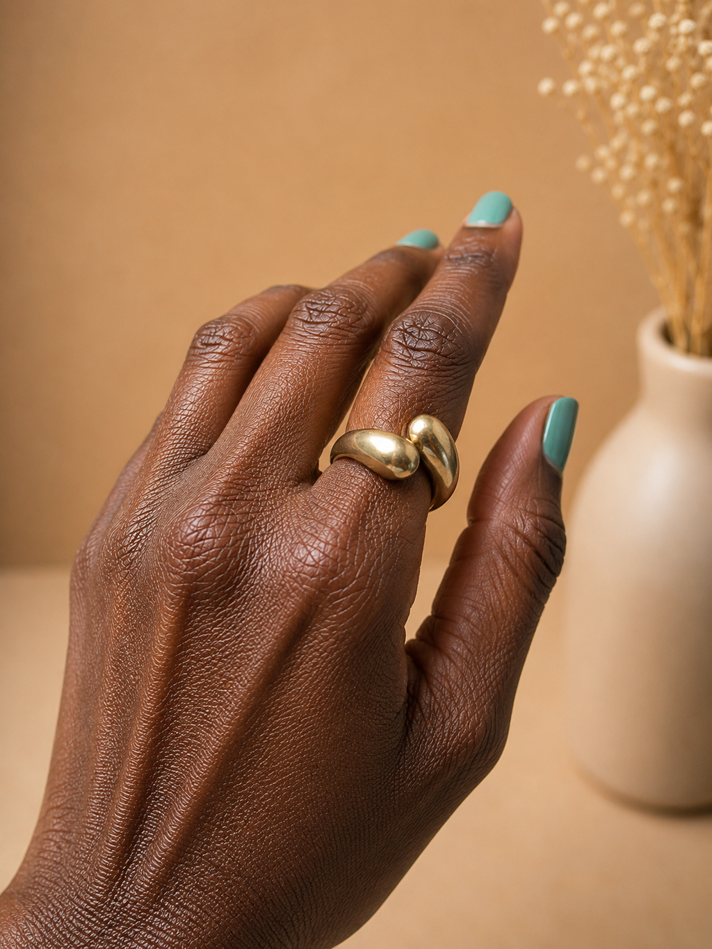 Duet Ring - Solid Brass