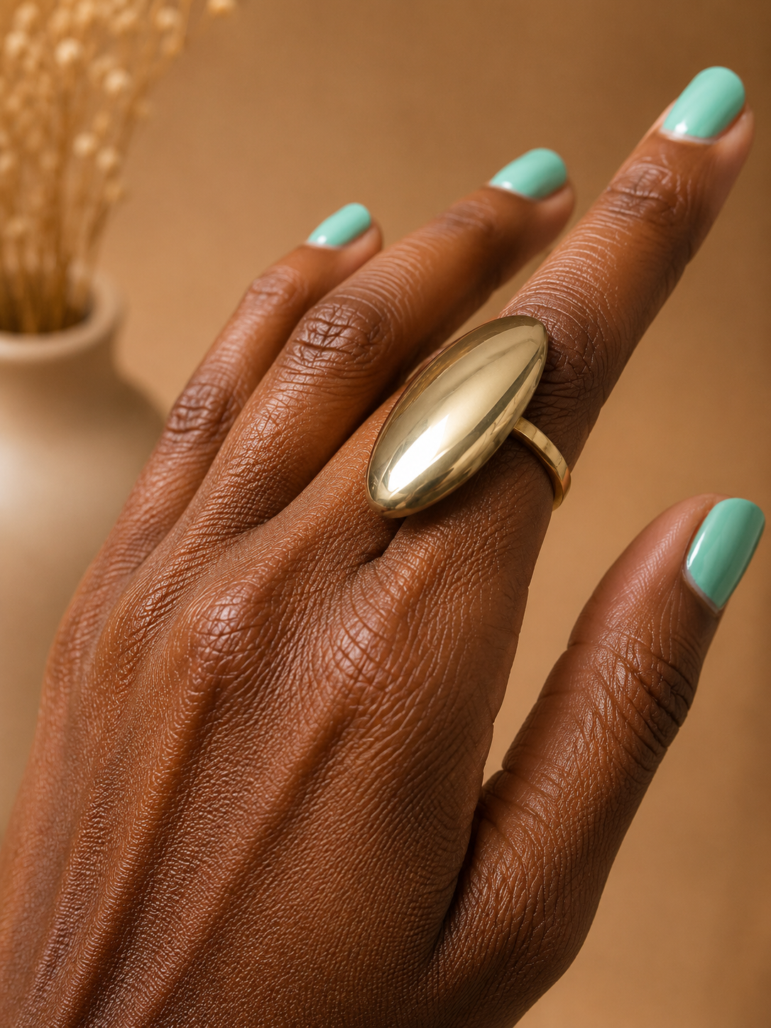 Marquise Ring - Solid Brass