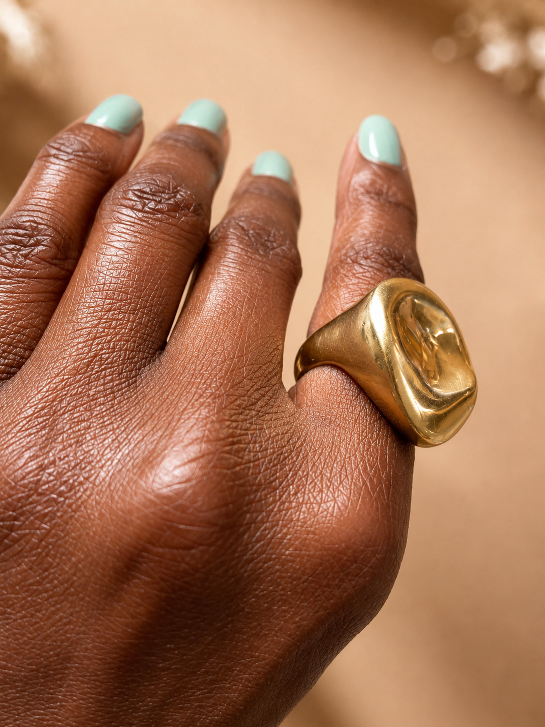 Pebble Ring - Solid Brass