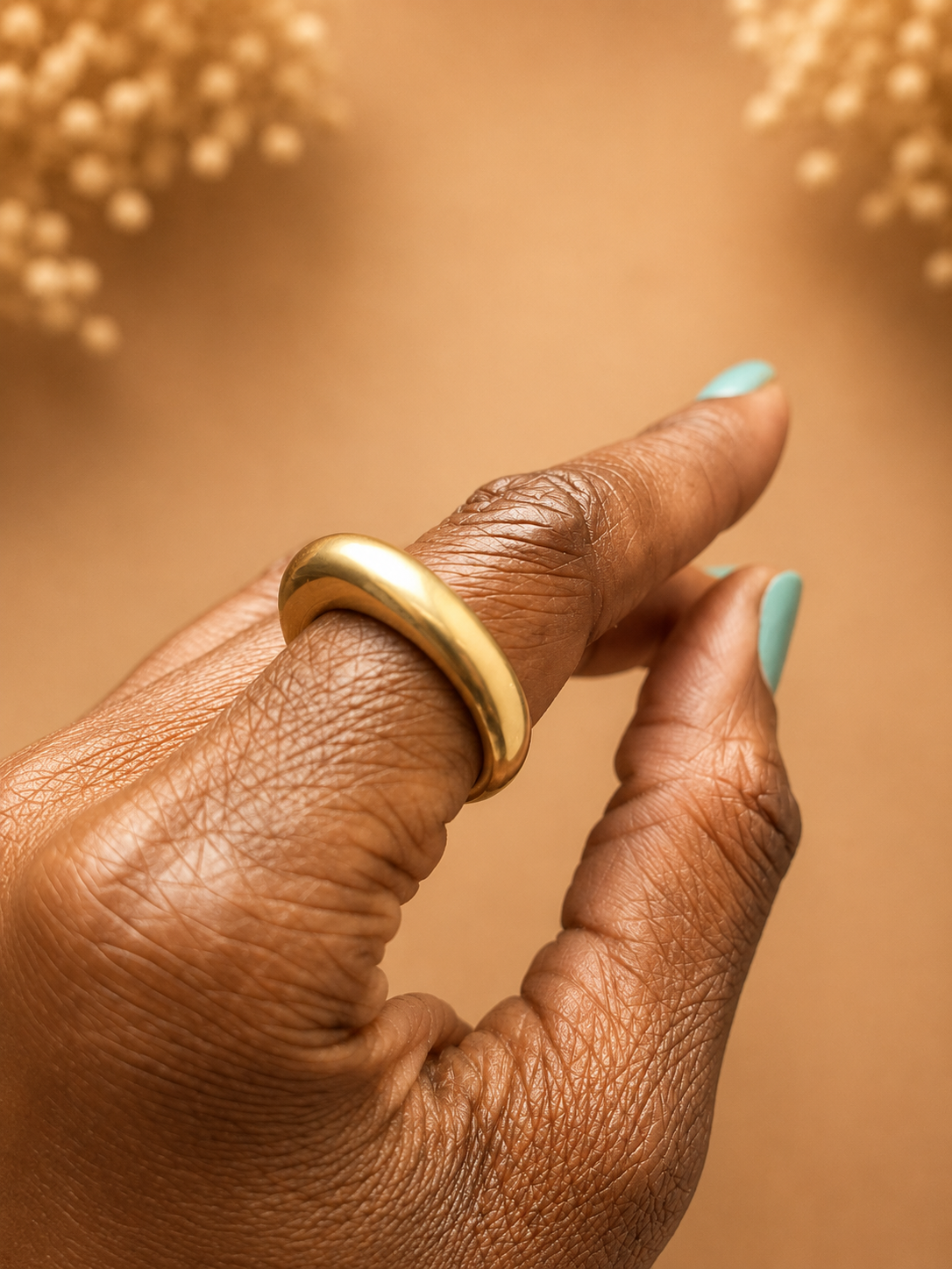 Crescent Ring - Solid Brass