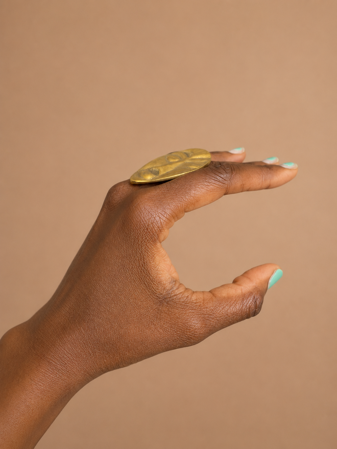 Chunky Mask Ring - Solid Brass | Ayo & Aye