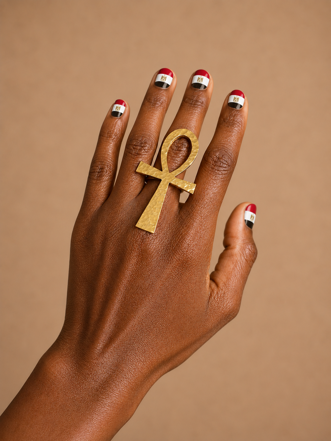 Football 2026 Team Appreciation | Large Ankh Ring – Solid Brass | Ayo & Aye
