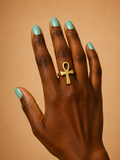 Ankh Symbol Brass Ring | Ayo & Aye
