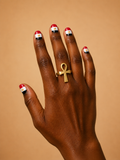 Football 2026 Team Appreciation | Ankh Symbol Brass Ring | Ayo & Aye