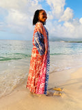 The Kumi Resort Kimono — Sunrise Medley Artisanal Batik, 100% Cotton (M-L)