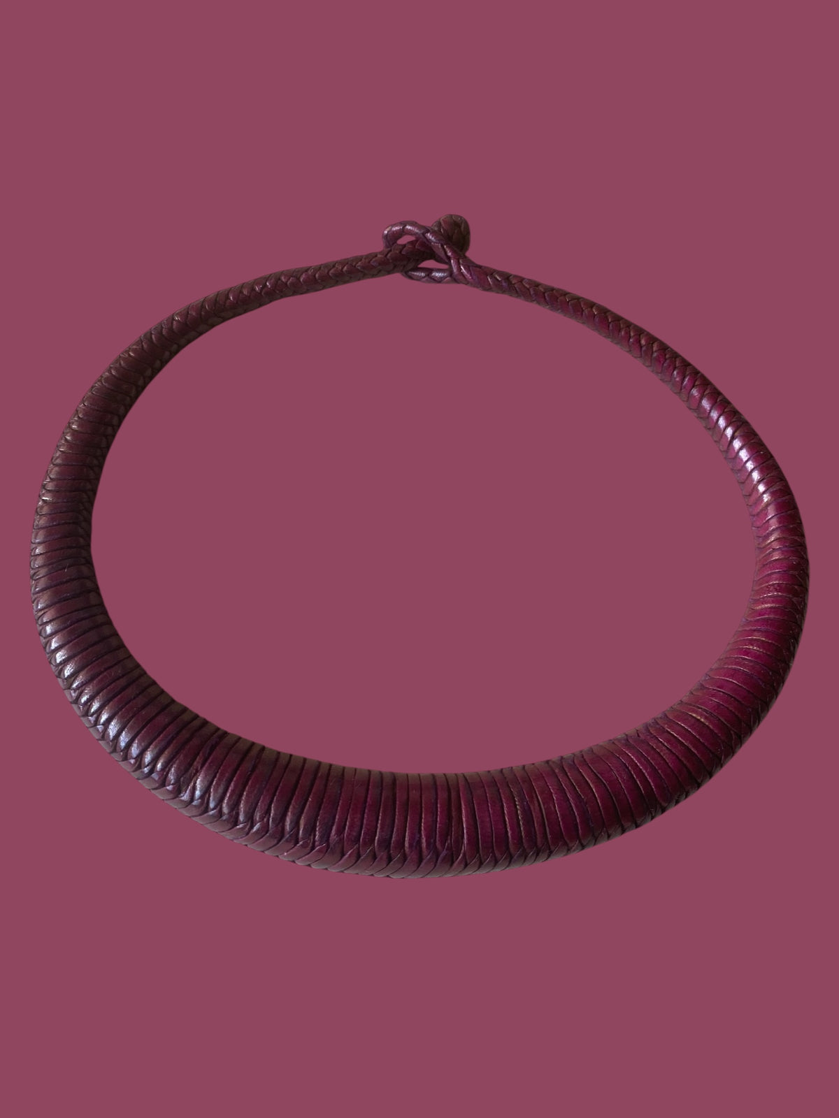 Tuareg Style Chunky (Large) Woven Leather Necklace | African Statement Jewelry | Ayo & Aye
