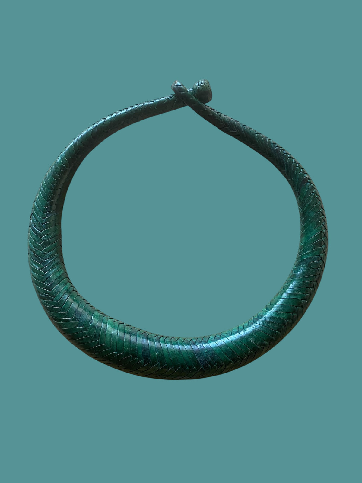 Tuareg Style Chunky (Large) Woven Leather Necklace | African Statement Jewelry | Ayo & Aye