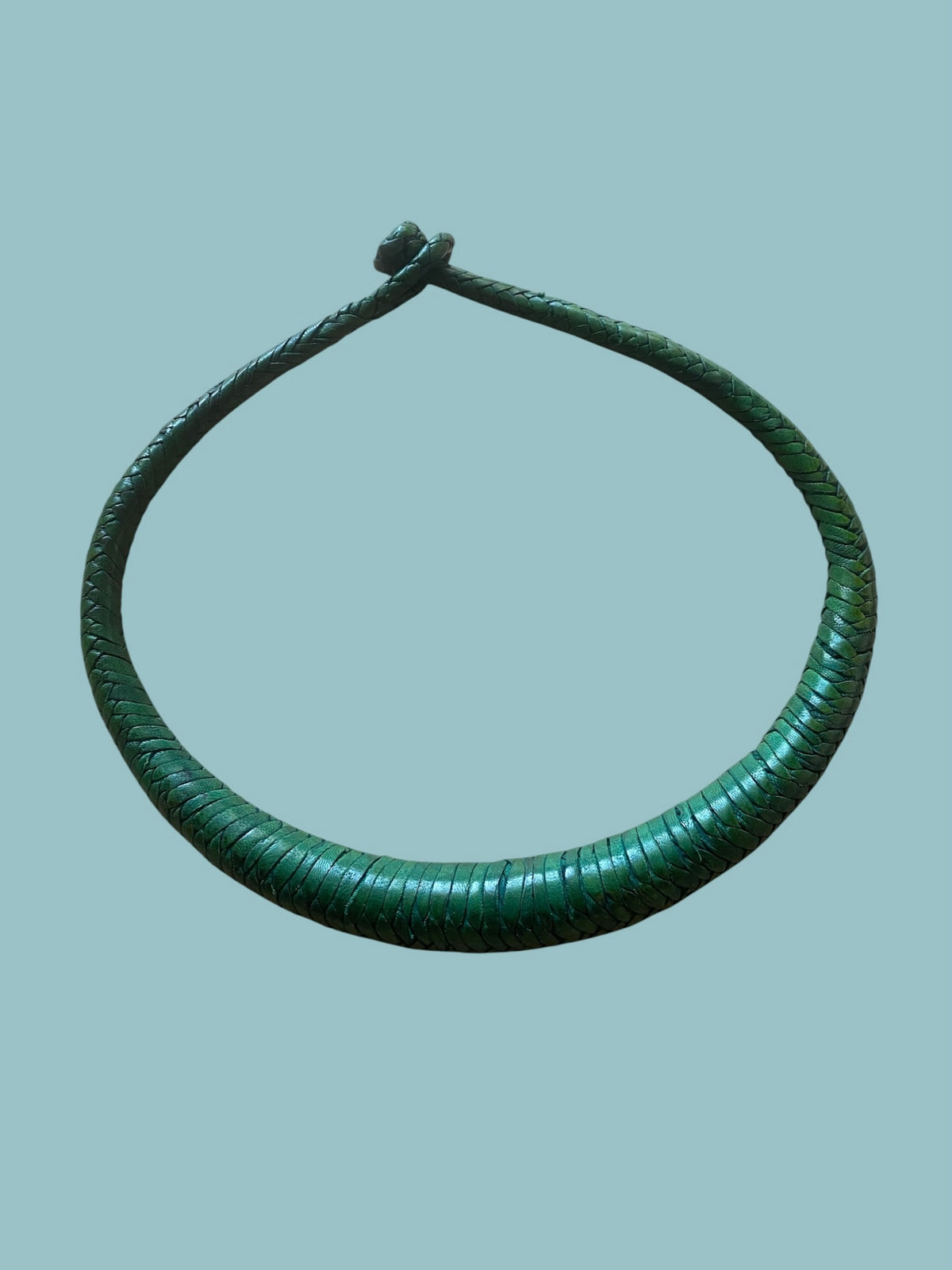 Tuareg Style Chunky (Standard) Woven Leather Necklace | Statement Jewelry | Ayo & Aye