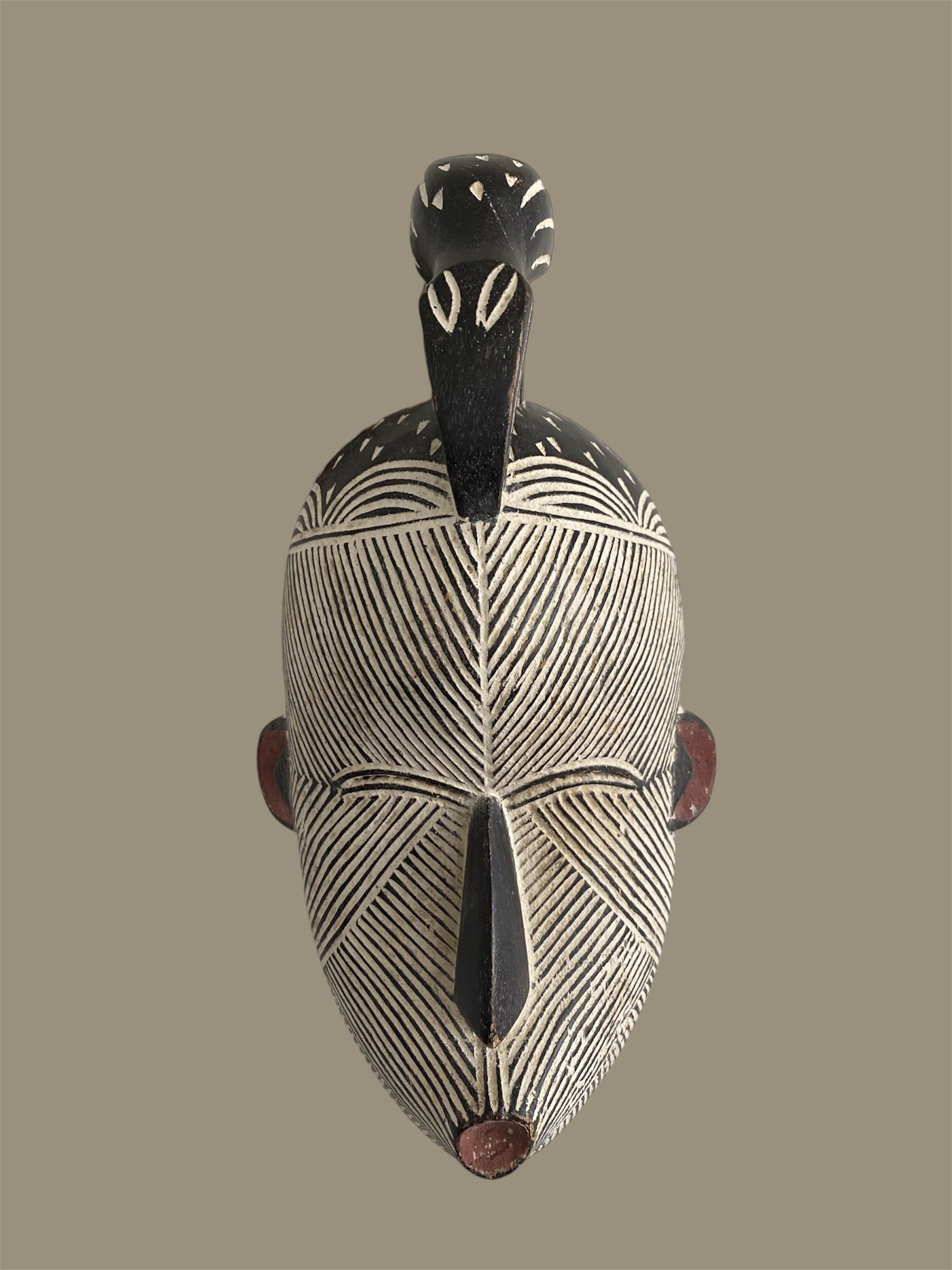 African Songye Mask 01, 6.5" (L) X 14" (H)