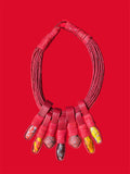 Red Crest Chunky Leather Collar Necklace – Tuareg Statement Jewelry | Ayo & Aye (Copy)