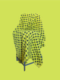 Checkerboard Mudcloth Throw – Lime Green & Black African Textile