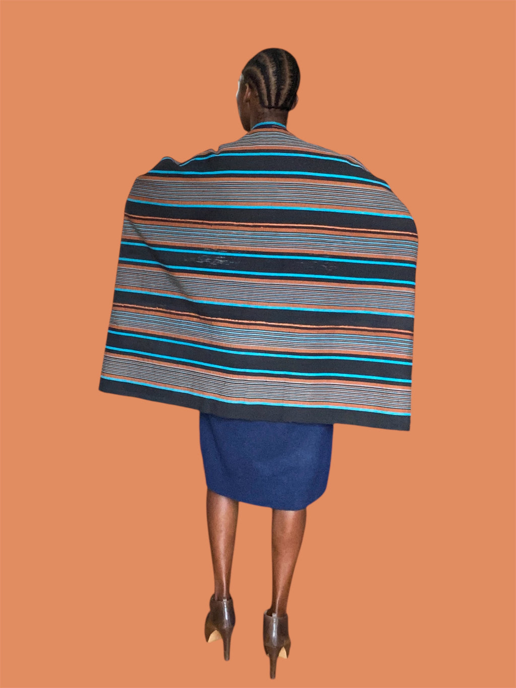 Cocoon Cardigan Baoule & Dan Fani Weave (Orange Sky), One Size, Fluid Fit