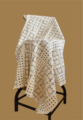 Authentic Bogolan Mud Cloth Textile (White)