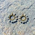 Classic Cowrie Shell Brass Hoop Earrings – African Heritage Jewelry | Ayo & Aye