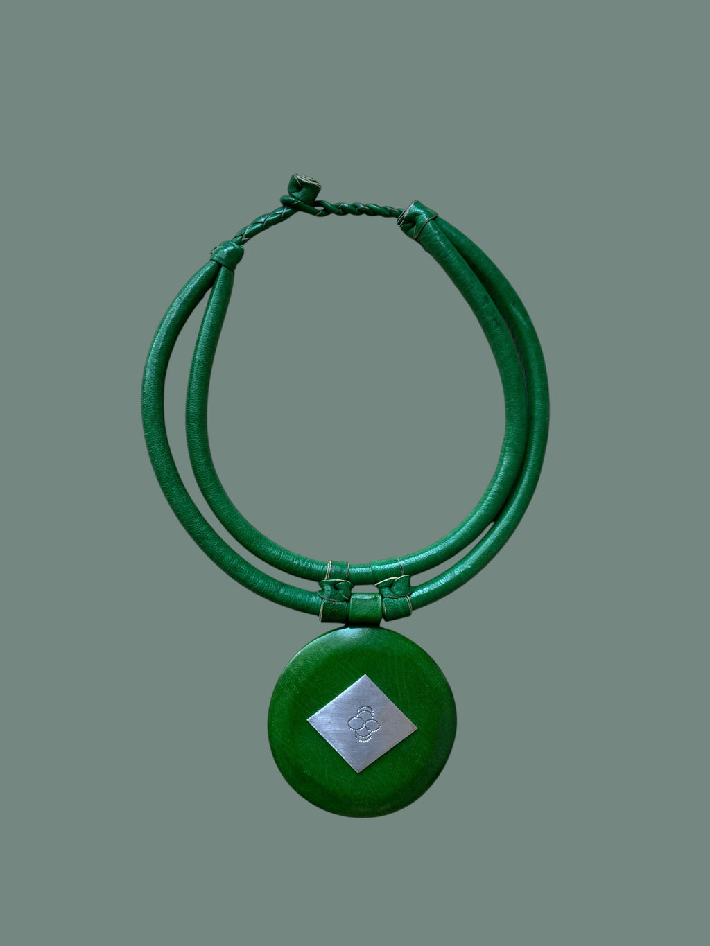 Forest Green Tuareg Leather Statement Necklace – Artisan Jewelry | Ayo & Aye