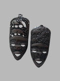 Ebony Mask Pair, African Carving, 4" (L) X 8" (H)