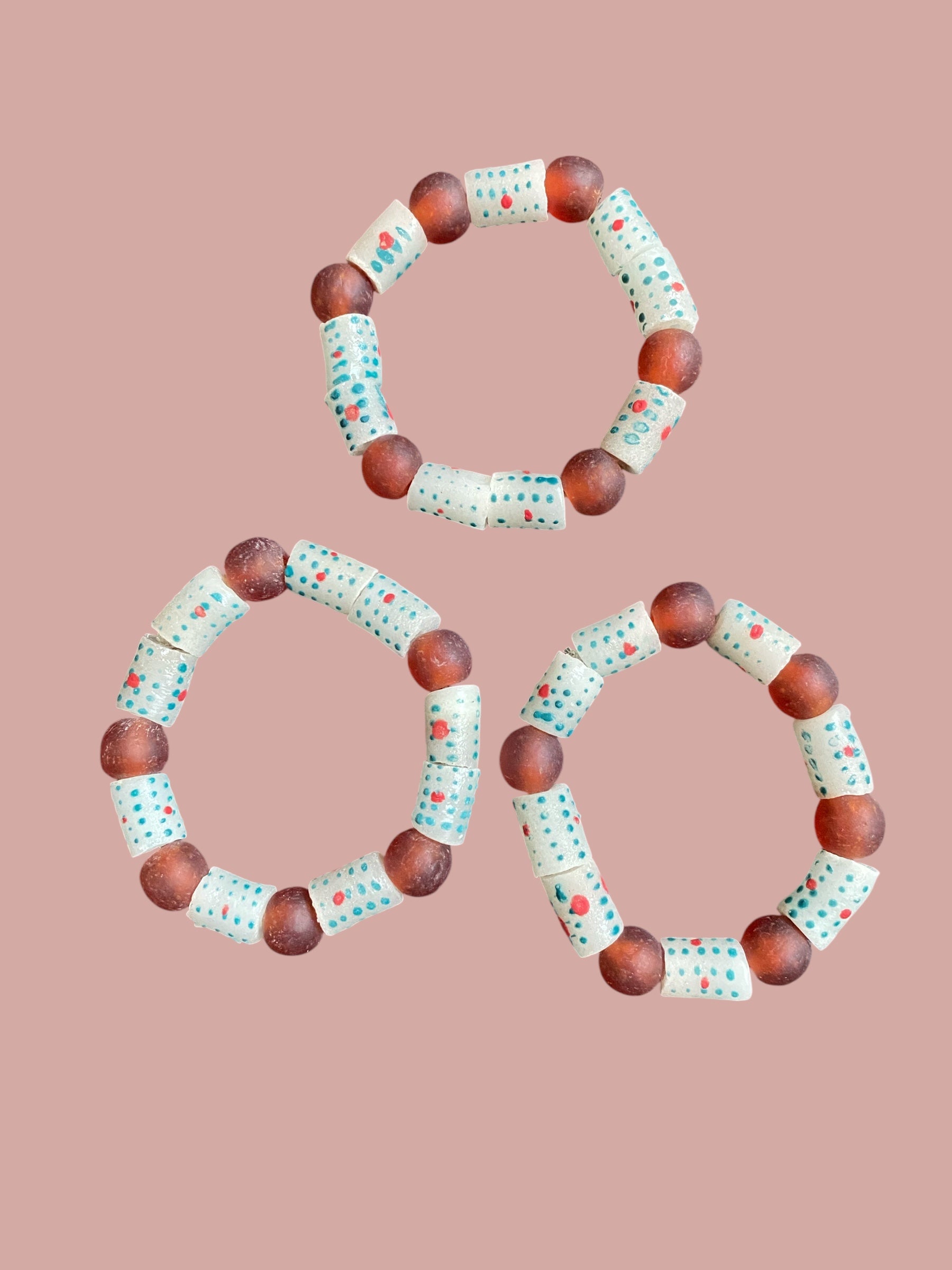 Djenné Clay Krobo Bead Bracelet  - Set of Three
