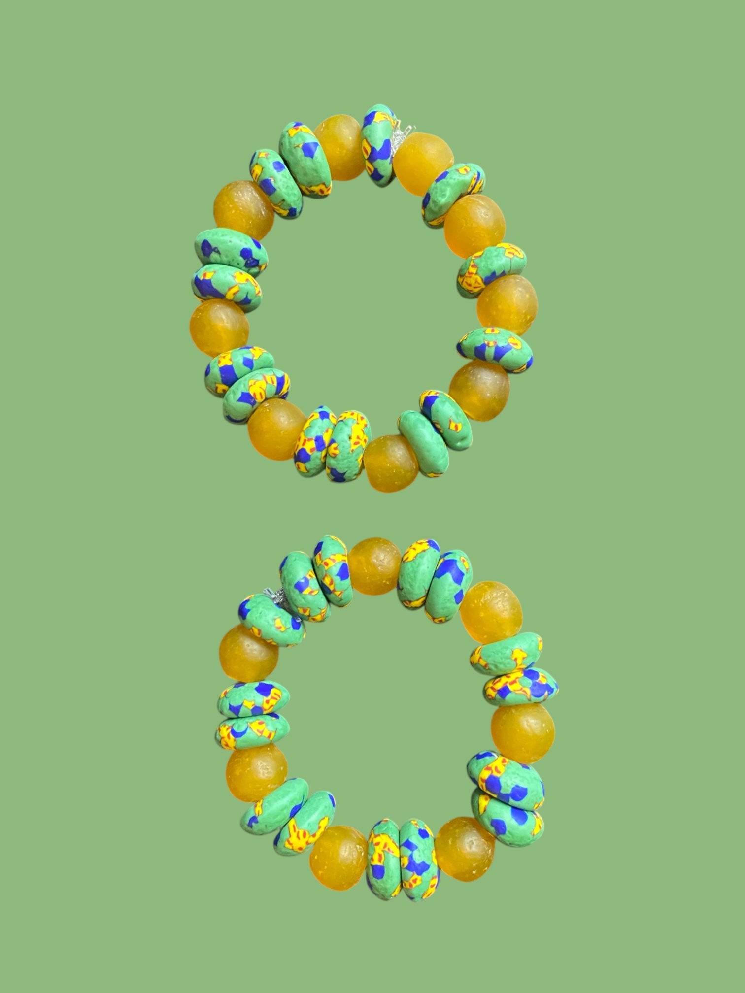 Volta Waters Krobo Bead Bracelet  - Set of Two