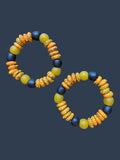 Sahara Night Krobo Bead Bracelet  - Set of Two