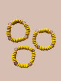 Sahel Gold Krobo Bead Bracelet  - Set of Three