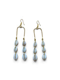Cowrie Shell Ladder Drop Earrings with Brass | Ayo & Aye