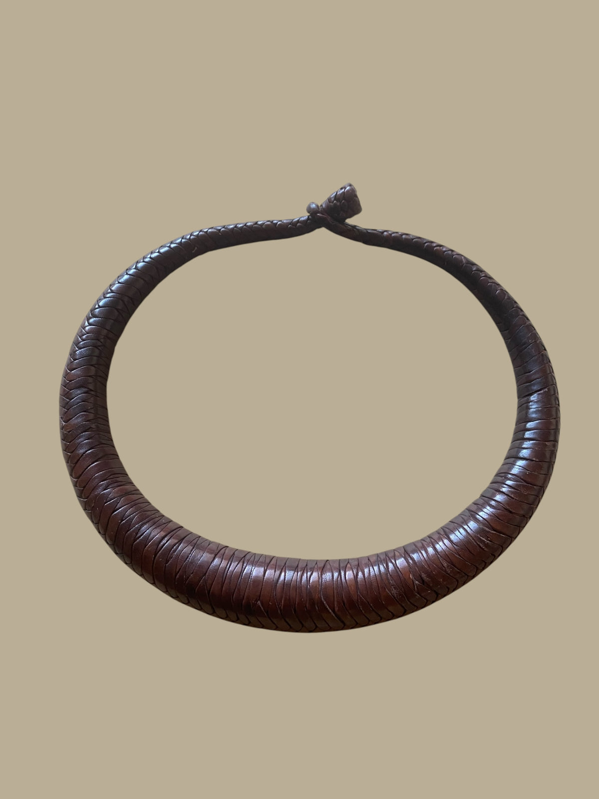 Tuareg Style Chunky (Large) Woven Leather Necklace | African Statement Jewelry | Ayo & Aye