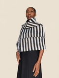Manjak Handwoven Shawl | Bleenj Cloth| Black and Yellow Check | Ayo & Aye