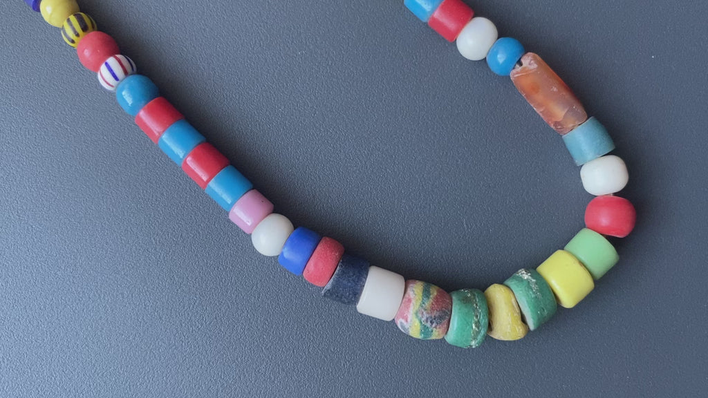 African Trade Beads | Antique Millefiori Glass Strand | Antique Necklace No. 4